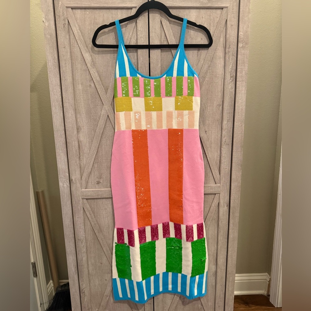 QUEEN OF SPARKLES Multicolor Sequin Dress